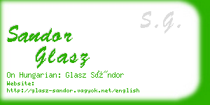sandor glasz business card